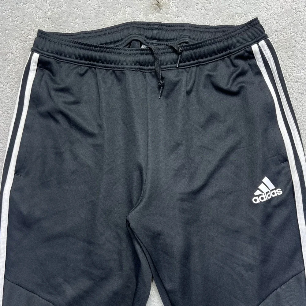 Adidas Tiro 19 Training Pants Mens L Black White Stripe Tapered Climacool Track